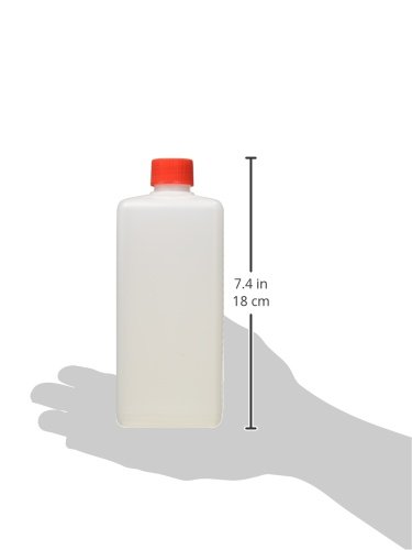 neoLab E-6921 narrow neck square bottle, 500 ml nominal volume with screw cap - Image 3