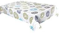Lavin Vinyl Tablecloth Rectangular, Plastic Water Resistant Table Covers, PVC Wipe Clean Oilcloth Table Cloth (55 x 108 Inch, Polka Dot)