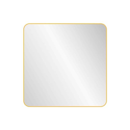 Image of nielsen Sutton Square Wall Mirror - Gold - 60 x 60 cm - Rounded Corners - with Hanger