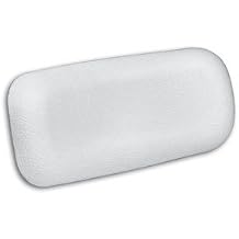 Jacuzzi Straight Pillow, 5" H x 15" W, Almond Finish, Comfort-Enhancing, Water-Resistant, Ideal for Straight-Rim Bathtubs, with Secure Easy-Attach Suction Cups, Durable & Hygienic Bath Accessory