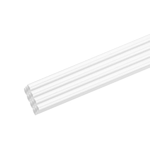 Image of MECCANIXITY 12pcs Acrylic Round Rods 5 /32 inch x 8 inch Clear Acrylic Dowel Rods Sticks Plastic Sticks Strip for DIY Crafts Lighting Gardening Decoration - 4mm x 200mm