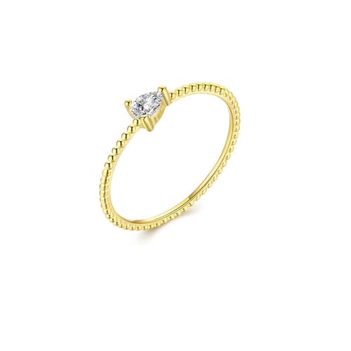Bague en or jaune et moissanite à porter au quotidien avec élégance