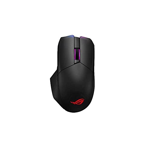 ASUS ROG Gladius II Core - Ratón de Gaming por Cable Ligero y ergonómico Equipado con un Sensor de 6200 PPP, interruptores Desmontables e iluminación Aura Sync