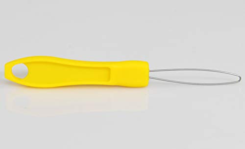 Home-X Button Hook Helper, Assistance Tool For The Elderly, One-Hand Button Tool- Yellow- 6” L X ¾” W #TOP7