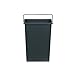 Hailo Inneneimer 7 Liter Kunststoff dunkelgrau mit Henkel verchromt Abfallsammler, Plastik, 22.6 x 11.5 x 34 cm