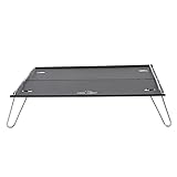 Material premium: hecha de aleación de aluminio premium para tablas y acero inoxidable para soporte, la mesa plegable para exteriores es resistente, duradera y tiene una larga vida útil.