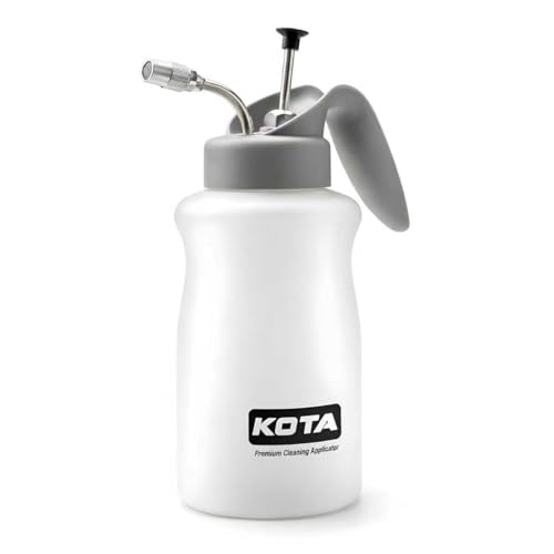 KOTA 1 L Adjustable Hand Pump Pressure Sprayer, Heavy-Duty Multipurpose Bottle for Automotive Solvents, Surface Prep & Car Detailing, Chemical-Resistant PE Construction (Cleaning Applicator) 75880