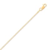 Collar de cadena de plata de ley 925 chapada en oro de 14 quilates, 1,4 mm, cierre de langosta de 1 micra, joyería de regalo para mujer, opciones de longitud: 41 46 51 56 61, Metal