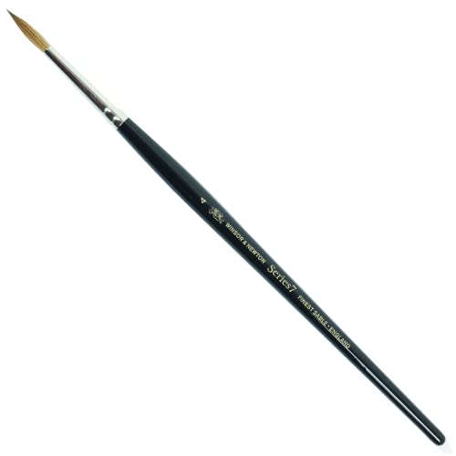 Pincel de Marta Aquarela Winsor & Newton Série 7 Redondo 7, Marrom