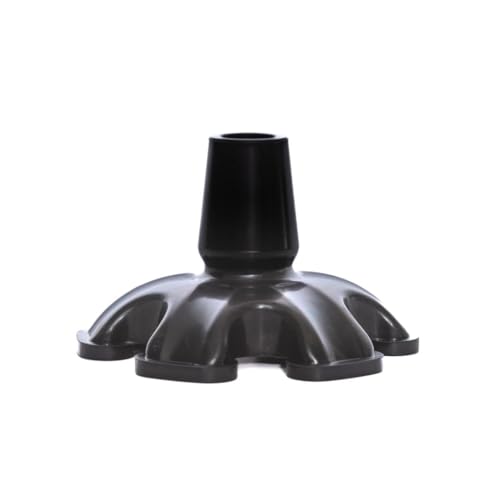 MAS QUE AYUDAS – Contera para Bastón Autoportante, Base Ancha 12 cm, para Tubos 16 mm, Goma de Caucho Antideslizante, Punta de Repuesto para Bastones, Negro