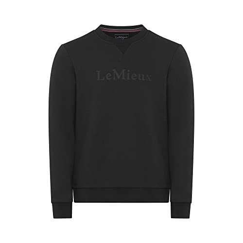Pull col rond homme LeMieux Elite noir en tissu respirant anti-froid