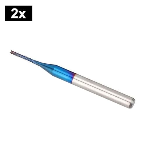 2x Fresa De Corte 1mm 3.175mm 1/8 Para Cnc Pcb Circuito Nf-e
