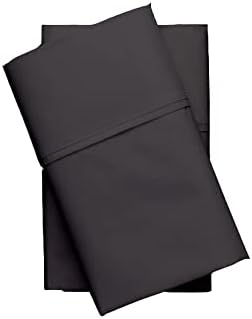 THE THREAD WORK - Premium Quality 600 Thread Count 100% Egyptian 2 Piece Pillowcase Set with Italian Finish - King Size, Elephant Grey Colour