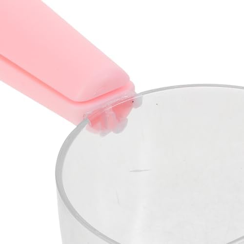 NUOBESTY Evcil hayvanlar için yem küreği, 2'si 1 arada torba kilit klipsi ve ölçüm skalası, plastik, şeffaf, 7,7 inç, köpek ve kedi maması için - Görsel 3