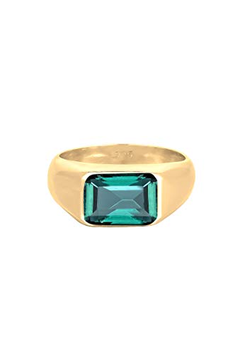 Bague chevalière en argent 925 Elli robuste ne noircit pas pour peau sensible