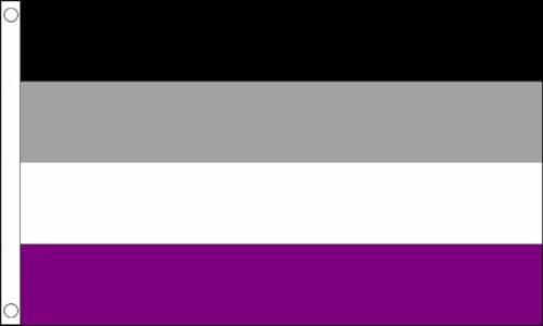 Asexuelle Flagge, 152 x 90 cm, LGBTQ Pride, 100 % Polyester, mit Ösen, Banner FlagSuperstore