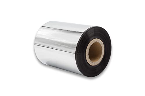 vhbw Rollo de papel térmico negro 80mm para fax, impresoras Zebra Z6M, Z6M+, ZM400, ZM600, serie ZT200, ZT220, ZT230