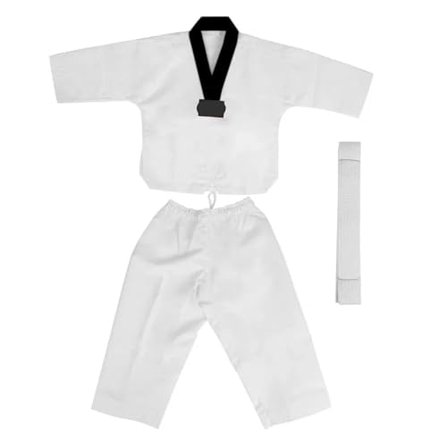 WUYXTO Tenue de Judo Costumes de Judo vêtements de Taekwondo Dobok for Adultes Costume de karaté Uniforme de Taekwondo vêtements de karaté pour Adolescents et Adulte(180CM-Black)