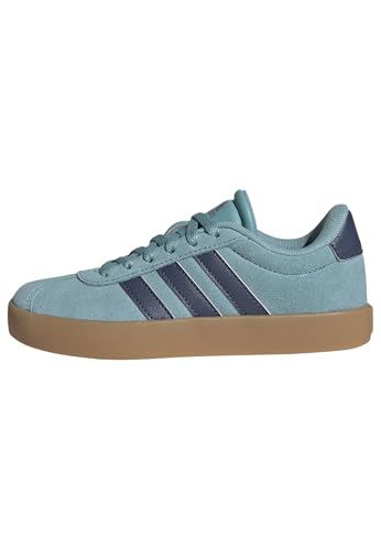 adidas VL Court 3.0 Shoes Kids Chaussures Mixte Enfant, Mint Ton Preloved Ink Silver Met, 3.5 UK Child