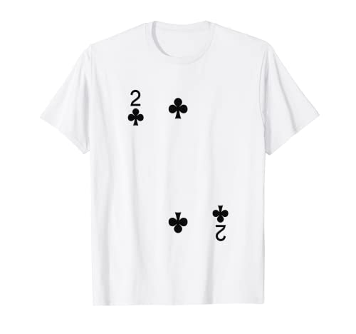 Two Of Clubs Deck of Cards Costume d'Halloween Casino T-Shirt