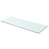 Épaisseur du verre : 8 mm SKM Panneau pour étagère Verre Transparent 80 x 30 cm-836