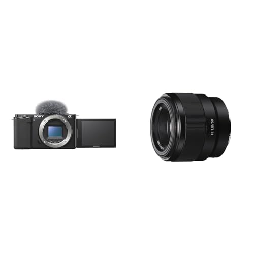 Sony Alpha ZV-E10 | Cámara Vlog con Lente Intercambiable sin Espejo APS-C & Lente estándar SEL-50F18F (Longitud Focal Fija, 50 mm, F1.8, fotograma Completo