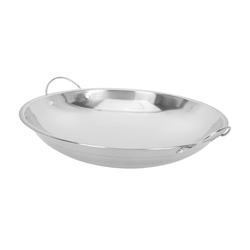 FIXOSHEE Olla Inoxidable para Cocina con Doble Asa Práctica para Cocinar y Reuniones Familiares Sartén Resistente para Peroles y Cazuelas de Cocina