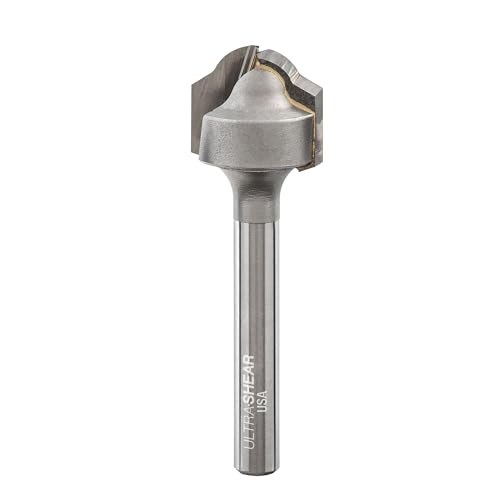 Ultra-Shear Carbide-Tipped Juice Groove Router Bits Clean Cutting Board Grooves with Chamfered Lead-in 1/4 Shank 1/2 Nose CNC & Template Routing Made in USA US2500JG2F