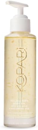Kopari Golden Aura Body Oil with 24k Gold & Hyaluronic Acid - Hydrating Formula for Glowing Skin 3.3 oz