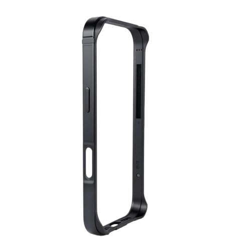 iphone17向けバンパー アルミ アイフォン17向けケース ストラップホール 放熱 メタルフレーム シリコン 二重構造 軽量 金属サイド耐衝撃カバー(ダークグレー)