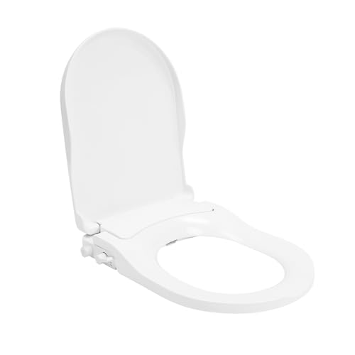 Asiento de inodoro universal, asiento de inodoro universal, inodoro con freno de caída, asiento de inodoro ajustable universal, bisel inodoro, antibacteriano, carga 150 kg para inodoro estándar