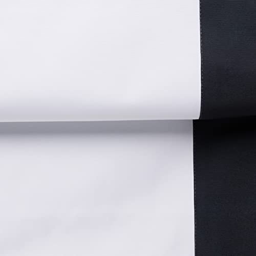 Exclusive Home Frontera 100% Blackout Roman Shade, 23"X64", White/Black #TOP5