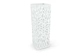 NORDIQ - Paraguero Metálico - Paragueros Modernos y Decorativos - Paragueros Originales para Entrada, Oficina o Comercio | Paragüero de Diseño Elegante y Funcional - Diseño Lineal - Blanco