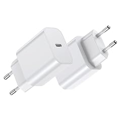 BHHB 20W Caricatore USB C, Blocco di Alimentatore Spina Sviluppato per A-pple, Presa USB C compatibile con i-Phone 17/16/15/14/13 Plus Pro Max Mini, Air-Pods i-Pad, Samsung Galaxy S25/24/23(2 Pezzi)