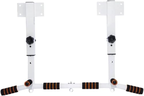 多機能チンアッププルアップバー 壁掛け/天井取り付け 壁マウント 懸垂器具 ホーム筋力トレーニング機器 ぶら下がり健康器 (ホワイト,94*63cm)