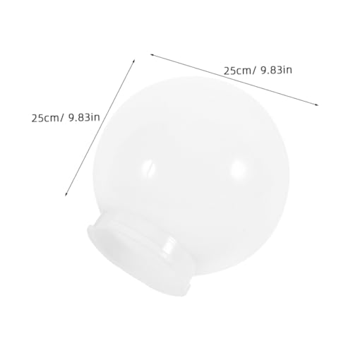 Image of Angoily Spherical Lampshade 9.84 Inch White Acrylic Outdoor Light Cover for Wall Fixtures 2Pcs Easy Install