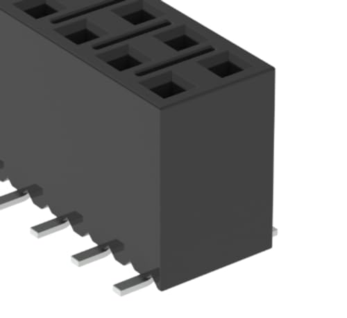 Pack of 4 SSM-106-L-DV Connector 12 Position Receptacle, Pass Through Connector 0.100