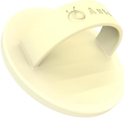 Anteel Magnetic Silicone Ring Grip Phone Holder, Strong Magnetic Attraction, Comfy and Portable, Removable Finger Loop Grip for Magsafe Phone Case, Patent Pending (Light Yellow)