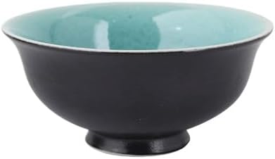 Retro Green Ceramic Tableware Dessert Dining Set Hat Bowl Household Rice Salad