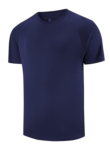 Image of 5 Pack Men's Dry Fit T Shirts Athletic Running Gym Workout Short Sleeve Tee Shirts for Men