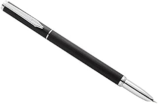 Amazon Basics Refillable Fountain Pen. Fine Point, Aluminium Barrel, Black Ink