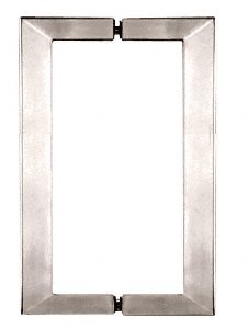 Get Special Price CRL Brushed Nickel 8" x 8" SQ Series Square Tubing Back-to-Back Pull Handle