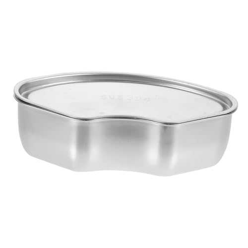 FUNNETOYU De Acero Inoxidable Servicio Tapa Cesta De Vapor Buque De Vapor Largo Compartimiento Bandeja Pequeño Estante Olla Para Cocinar Platos Al Vapor Plato De Vapor Plata