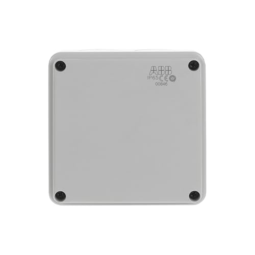 ABB IP55 Junction Box Waterproof Electric Cable Connector Unit Shockproof Adaptable Electric Box Indoor/Outdoor Box 100 x 100 x 50mm