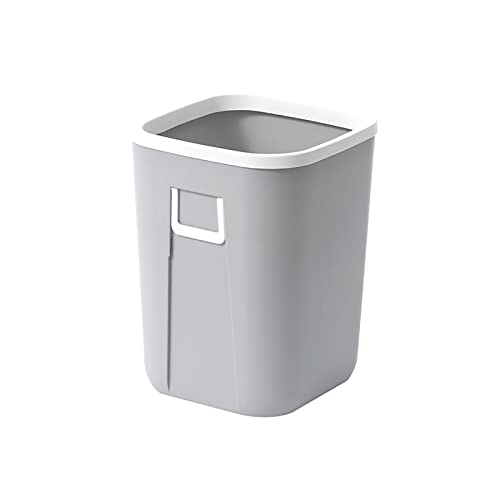 Poubelle de salle de bain grise pour optimiser les angles et le rangement sous le lavabo