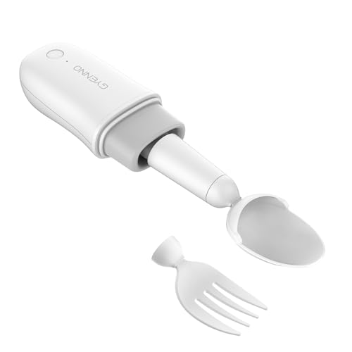 GYENNO Parkinson Utensils for Hand Tremor, Adaptive Utensils with Real-Time Tremor Assist, Parkinson Spoon and Fork Set for Elderly, Bravo Classic