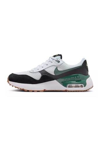Nike Air Max SYSTM Big Kids' Shoes (DQ0284-115, White/Black/Barely Volt/Vintage Green) Size 53