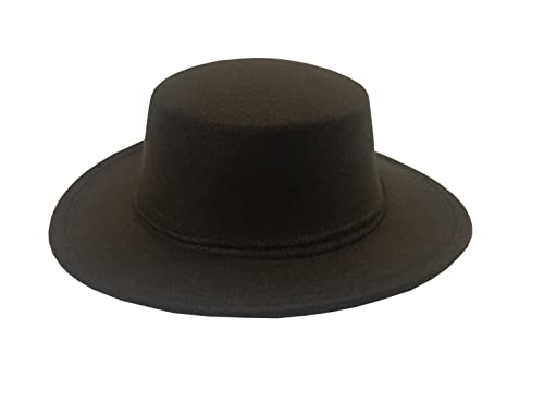 Chapeau Fedora pour adulte élégant et mixte style jazz en feutre noir