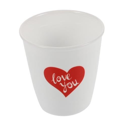 CIYODO Taza De Cerámica Sin Asa De Taza De San Valentín Con Forma De Corazón Como Para Bodas y Parejas Vaso Reutilizable De Cerámica