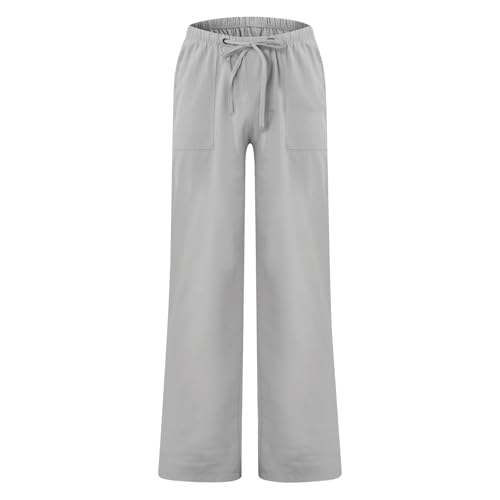 Mens Linen Renaissance Pants Loose Pleated Comfortable Breathable for Summer Casual3